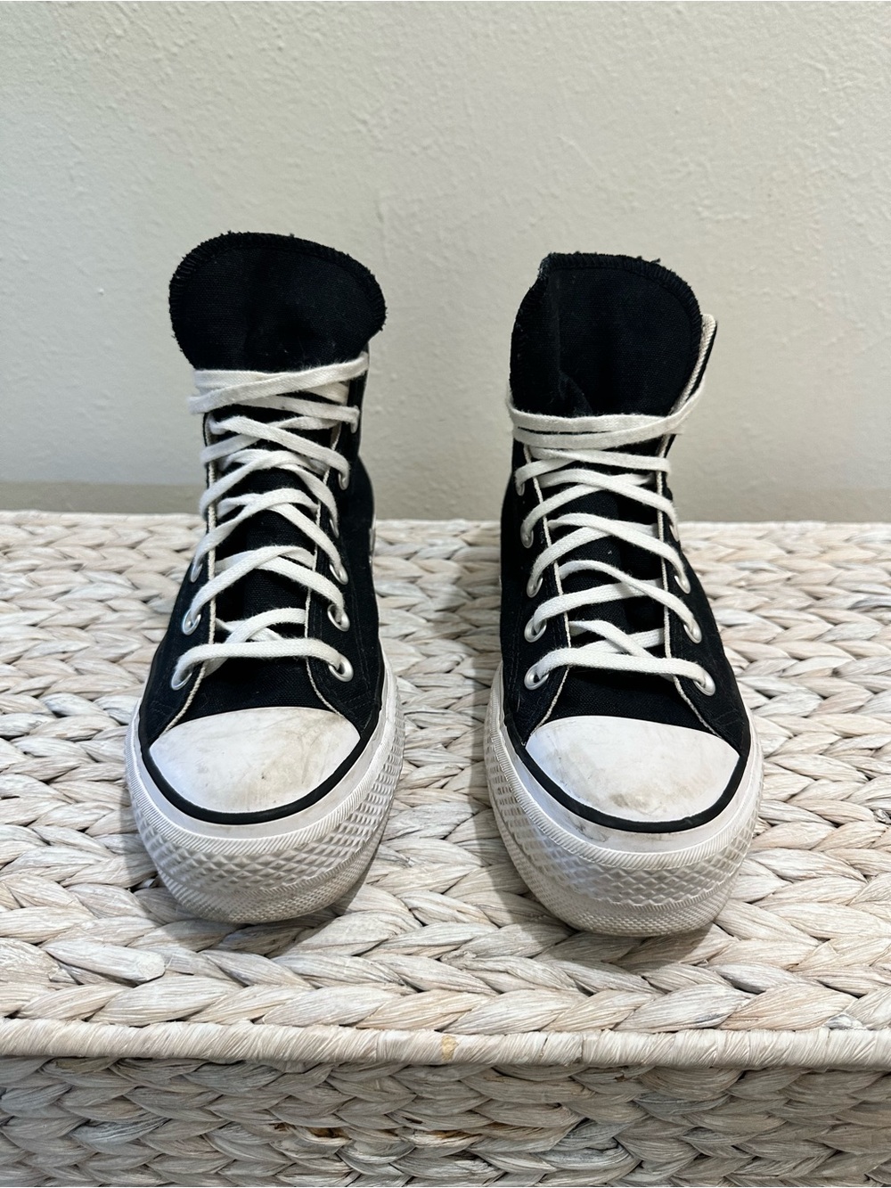 Converse Black and White High-Top Canvas Sneakers